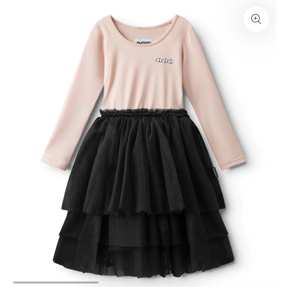 NUNUNU Dancer Dress - Black/Nude Pink in great condition - Size 4/5